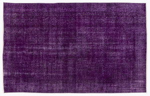 Purple Over Dyed Vintage Rug 5'7'' x 8'10'' ft 170 x 270 cm