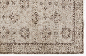 Beige Over Dyed Vintage Rug 6'4'' x 10'0'' ft 193 x 305 cm