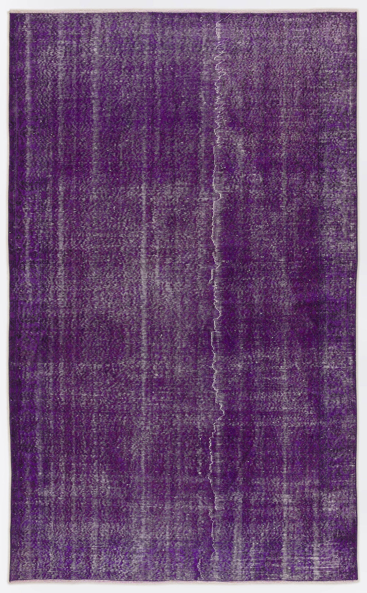 Purple Over Dyed Vintage Rug 5&#39;6&#39;&#39; x 8&#39;10&#39;&#39; ft 167 x 270 cm