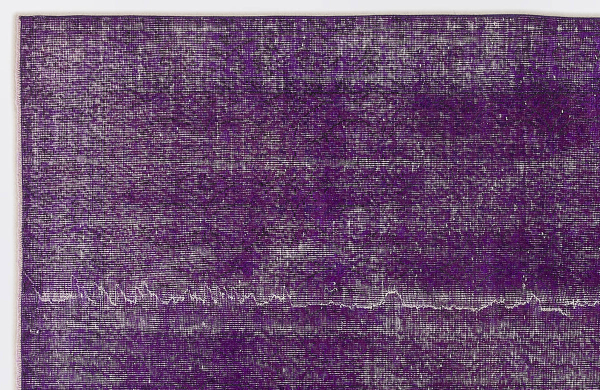 Purple Over Dyed Vintage Rug 5&#39;6&#39;&#39; x 8&#39;10&#39;&#39; ft 167 x 270 cm