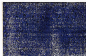 Blue Over Dyed Vintage Rug 5'1'' x 8'6'' ft 154 x 260 cm