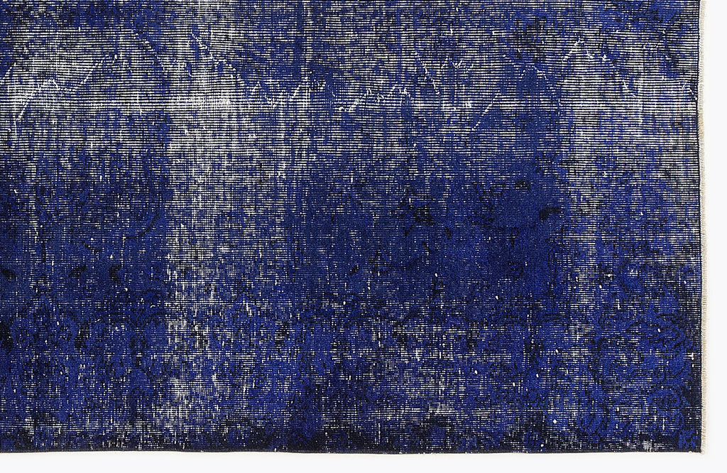 Blue Over Dyed Vintage Rug 5'1'' x 8'6'' ft 154 x 260 cm
