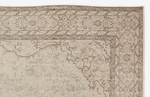 Beige Over Dyed Vintage Rug 5'10'' x 9'7'' ft 178 x 293 cm