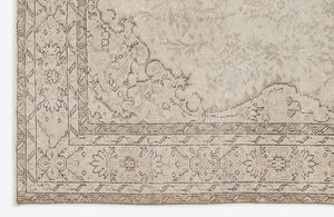 Beige Over Dyed Vintage Rug 5'10'' x 9'7'' ft 178 x 293 cm