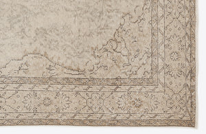 Beige Over Dyed Vintage Rug 5'10'' x 9'7'' ft 178 x 293 cm