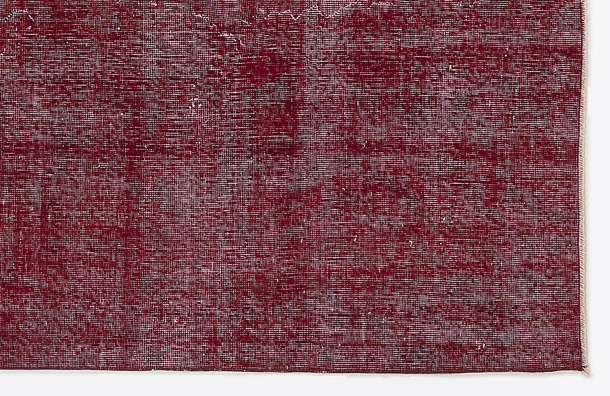 Red Over Dyed Vintage Rug 6&#39;11&#39;&#39; x 9&#39;5&#39;&#39; ft 210 x 287 cm