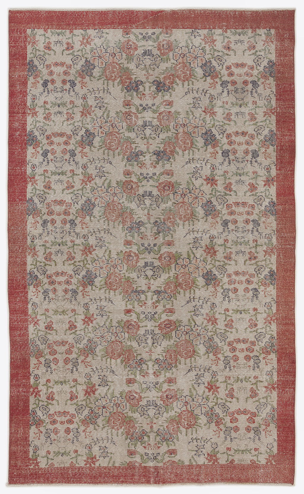 Naturel Over Dyed Vintage Rug 5'5'' x 9'0'' ft 166 x 275 cm