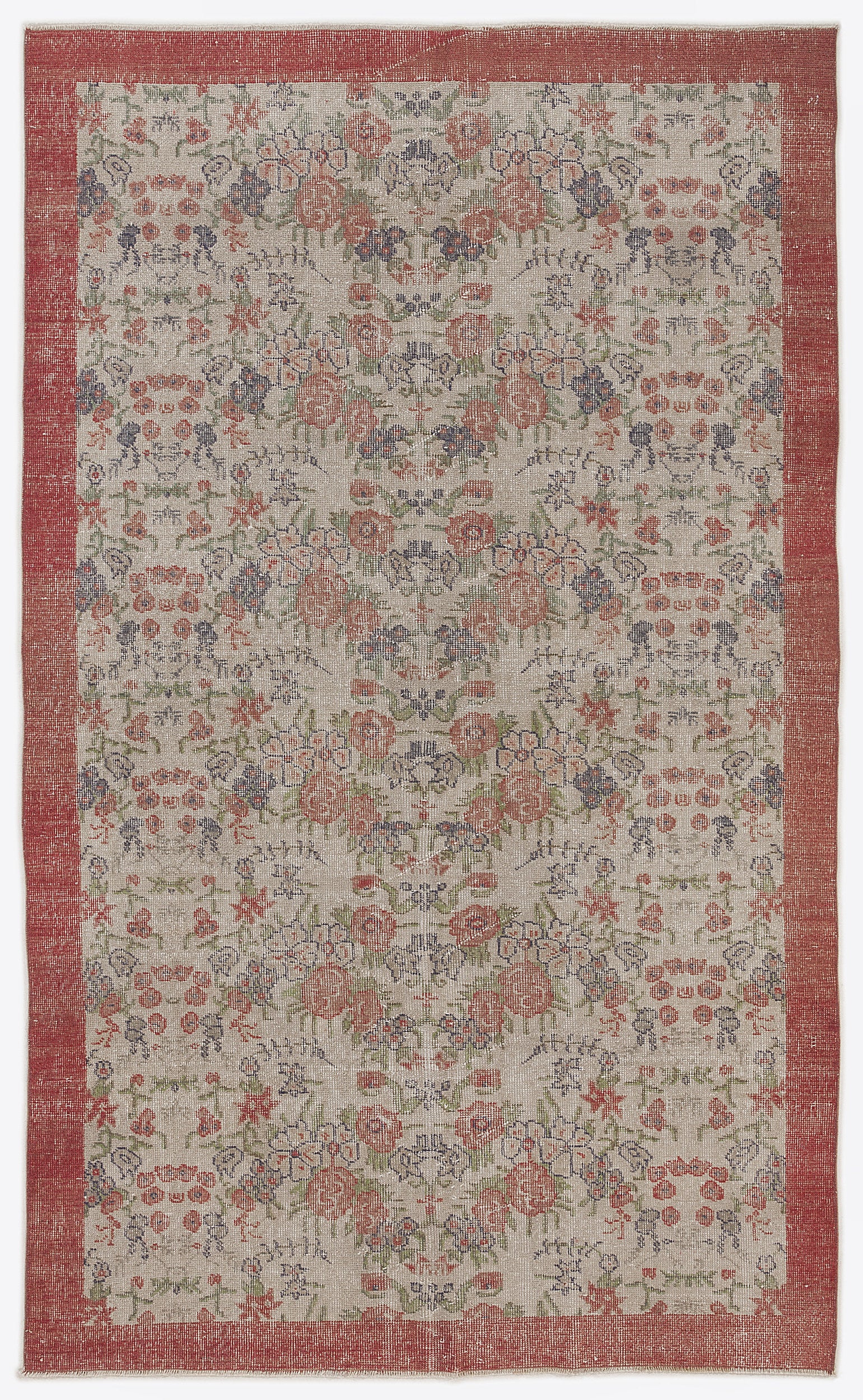 Naturel Over Dyed Vintage Rug 5'5'' x 9'0'' ft 166 x 275 cm