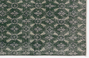 Green Over Dyed Vintage Rug 4'8'' x 8'3'' ft 142 x 252 cm