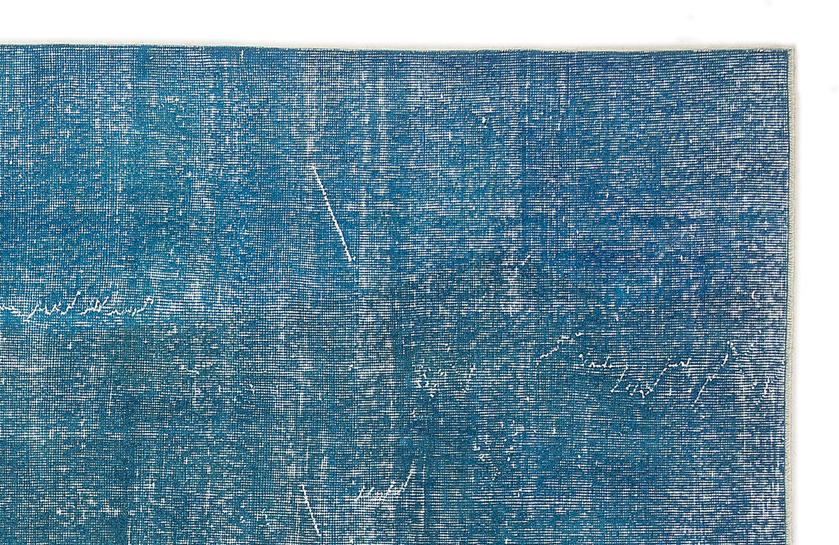 Turquoise  Over Dyed Vintage Rug 6'11'' x 9'10'' ft 211 x 300 cm