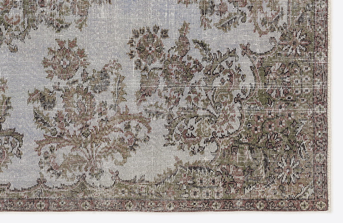 Gray Over Dyed Vintage Rug 5&#39;6&#39;&#39; x 8&#39;10&#39;&#39; ft 168 x 268 cm