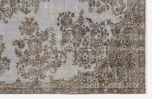 Gray Over Dyed Vintage Rug 5'6'' x 8'10'' ft 168 x 268 cm