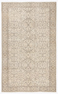 Beige Over Dyed Vintage Rug 5'7'' x 9'1'' ft 171 x 278 cm