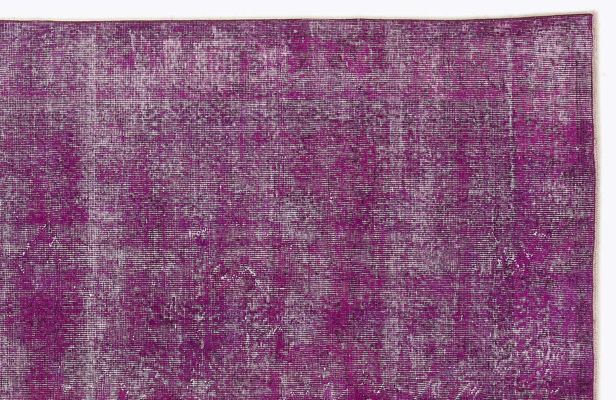 Fuchsia Over Dyed Vintage Rug 6&#39;0&#39;&#39; x 9&#39;4&#39;&#39; ft 184 x 285 cm