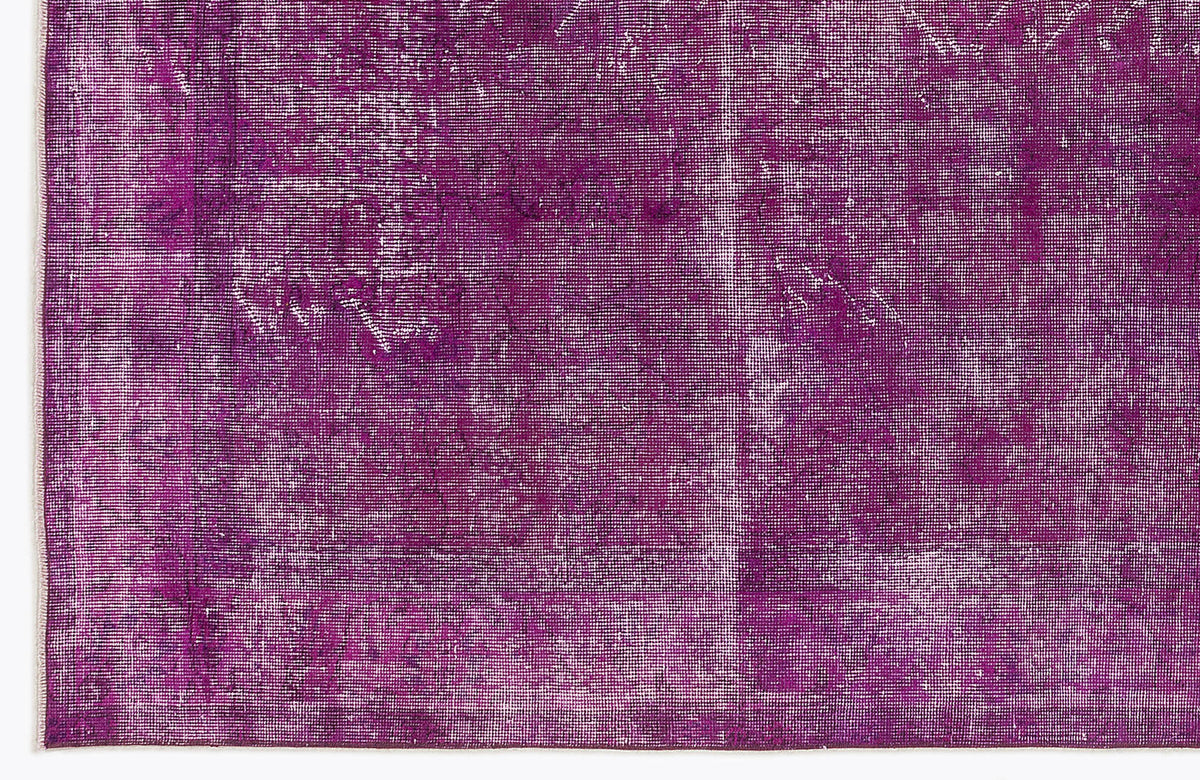 Fuchsia Over Dyed Vintage Rug 6&#39;0&#39;&#39; x 9&#39;4&#39;&#39; ft 184 x 285 cm