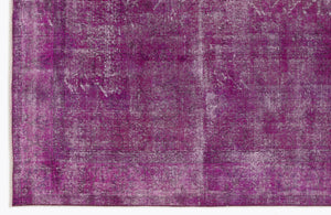 Fuchsia Over Dyed Vintage Rug 6'0'' x 9'4'' ft 184 x 285 cm