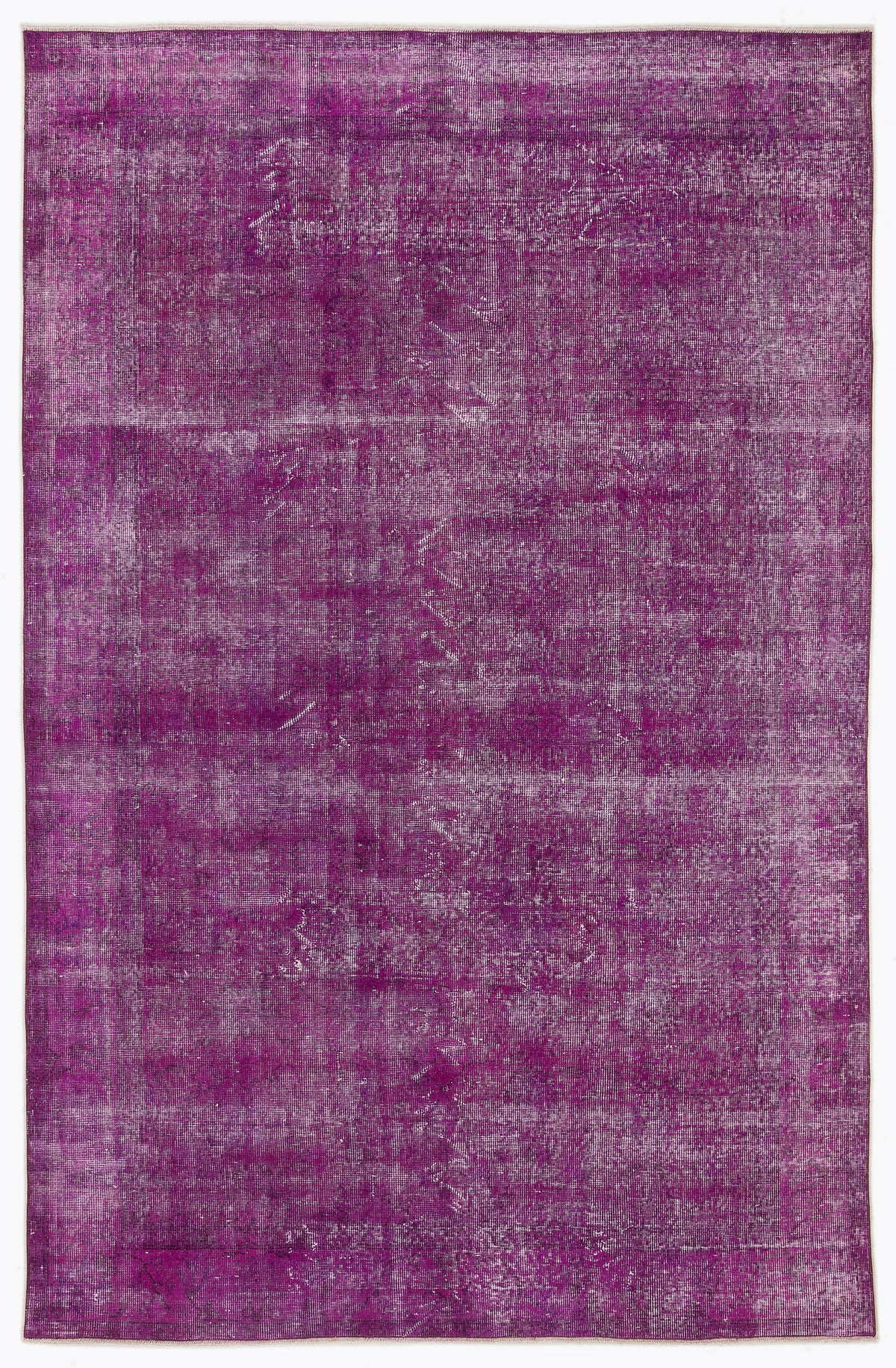 Fuchsia Over Dyed Vintage Rug 6&#39;0&#39;&#39; x 9&#39;4&#39;&#39; ft 184 x 285 cm