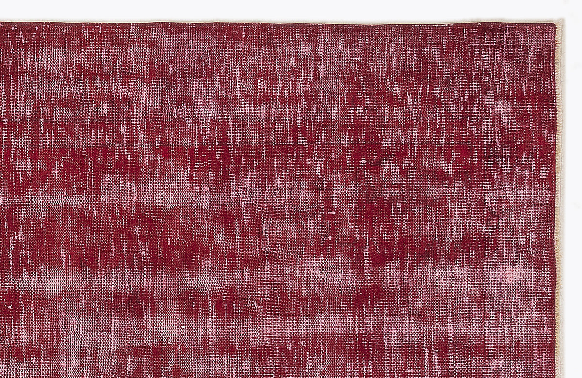 Red Over Dyed Vintage Rug 5&#39;11&#39;&#39; x 9&#39;1&#39;&#39; ft 180 x 276 cm