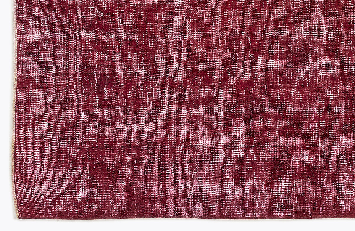 Red Over Dyed Vintage Rug 5&#39;11&#39;&#39; x 9&#39;1&#39;&#39; ft 180 x 276 cm