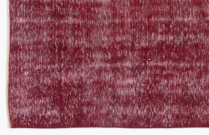Red Over Dyed Vintage Rug 5'11'' x 9'1'' ft 180 x 276 cm
