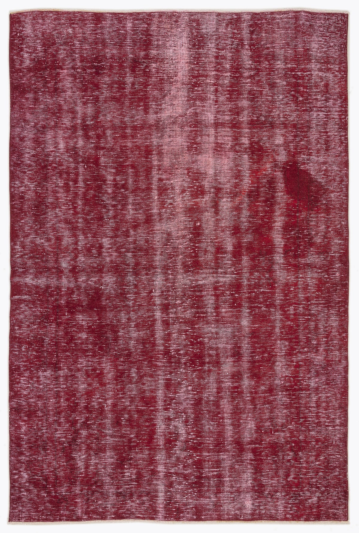 Red Over Dyed Vintage Rug 5&#39;11&#39;&#39; x 9&#39;1&#39;&#39; ft 180 x 276 cm