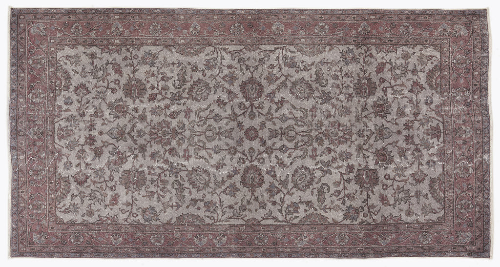 Naturel Over Dyed Vintage Rug 4'11'' x 9'5'' ft 150 x 288 cm