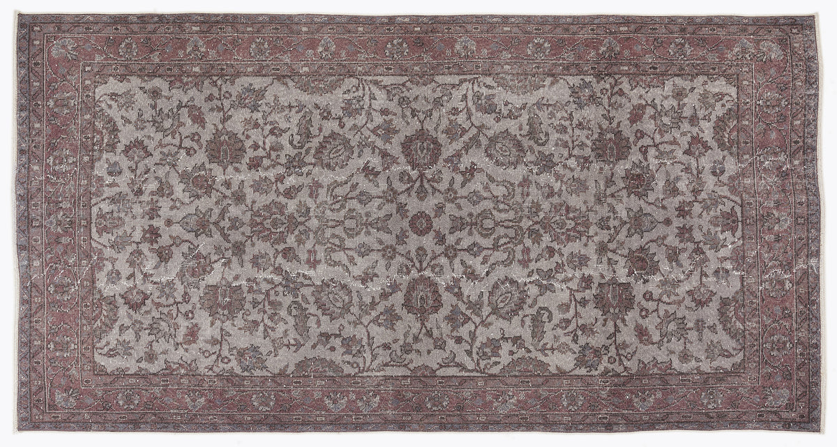 Naturel Over Dyed Vintage Rug 4&#39;11&#39;&#39; x 9&#39;5&#39;&#39; ft 150 x 288 cm