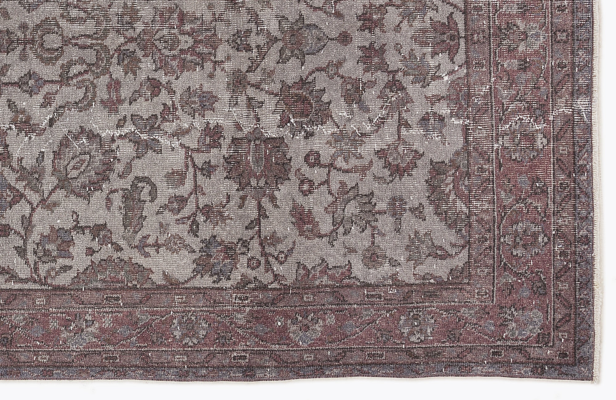 Naturel Over Dyed Vintage Rug 4'11'' x 9'5'' ft 150 x 288 cm