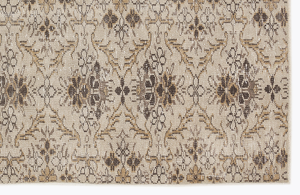Beige Over Dyed Vintage Rug 5'5'' x 9'0'' ft 164 x 275 cm