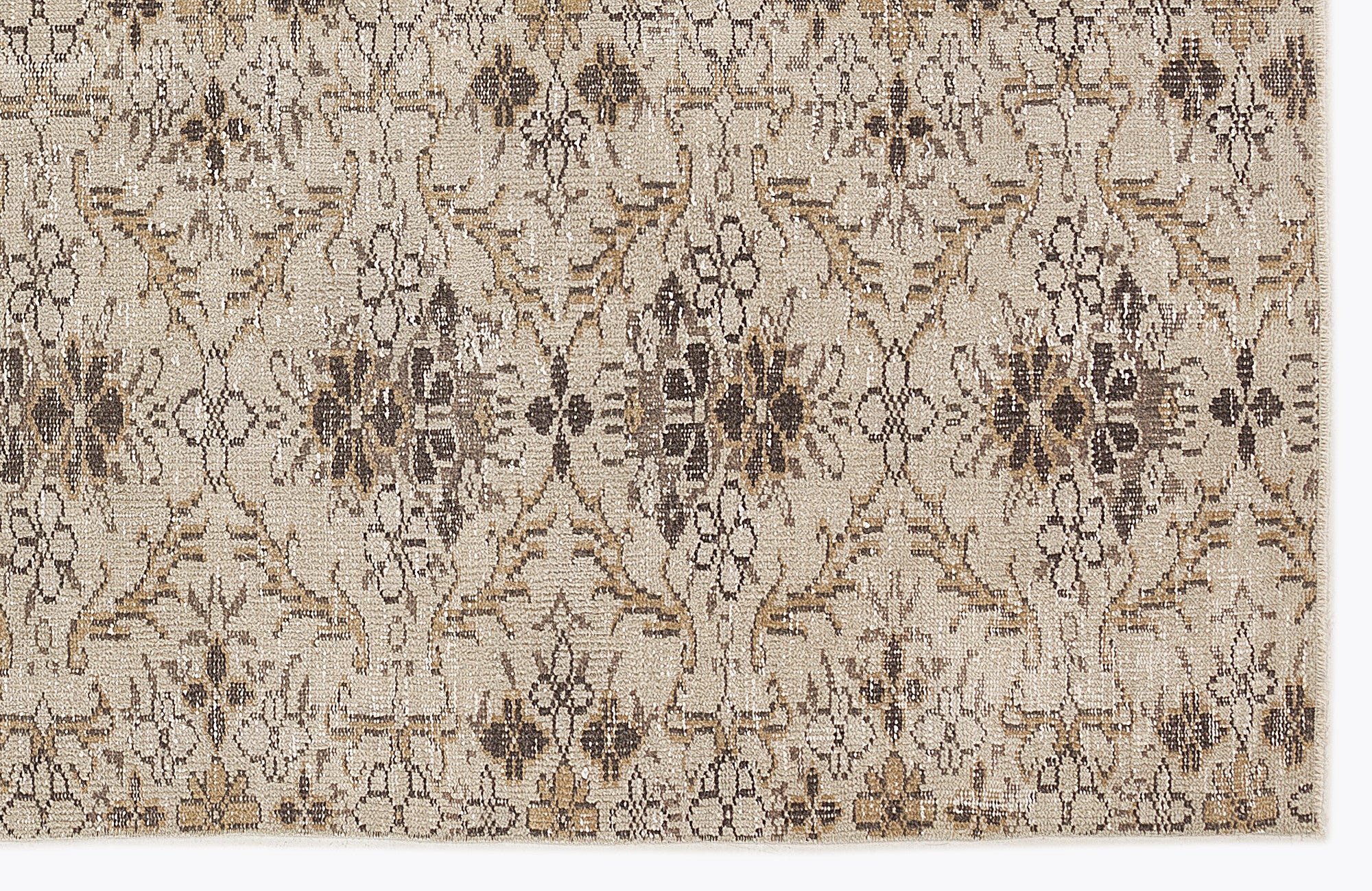 Beige Over Dyed Vintage Rug 5'5'' x 9'0'' ft 164 x 275 cm