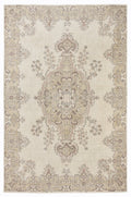 Beige Over Dyed Vintage Rug 6'9'' x 10'3'' ft 205 x 312 cm