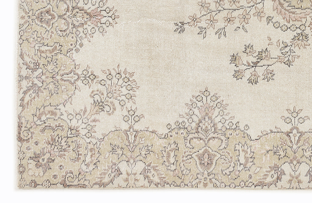 Beige Over Dyed Vintage Rug 6'9'' x 10'3'' ft 205 x 312 cm