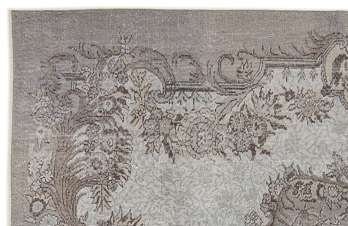 Blue Over Dyed Vintage Rug 5&#39;11&#39;&#39; x 9&#39;5&#39;&#39; ft 180 x 286 cm