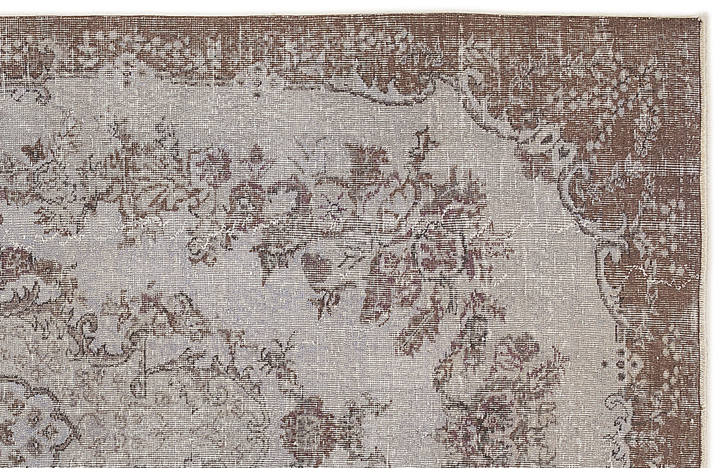 Blue Over Dyed Vintage Rug 5'5'' x 9'4'' ft 164 x 284 cm