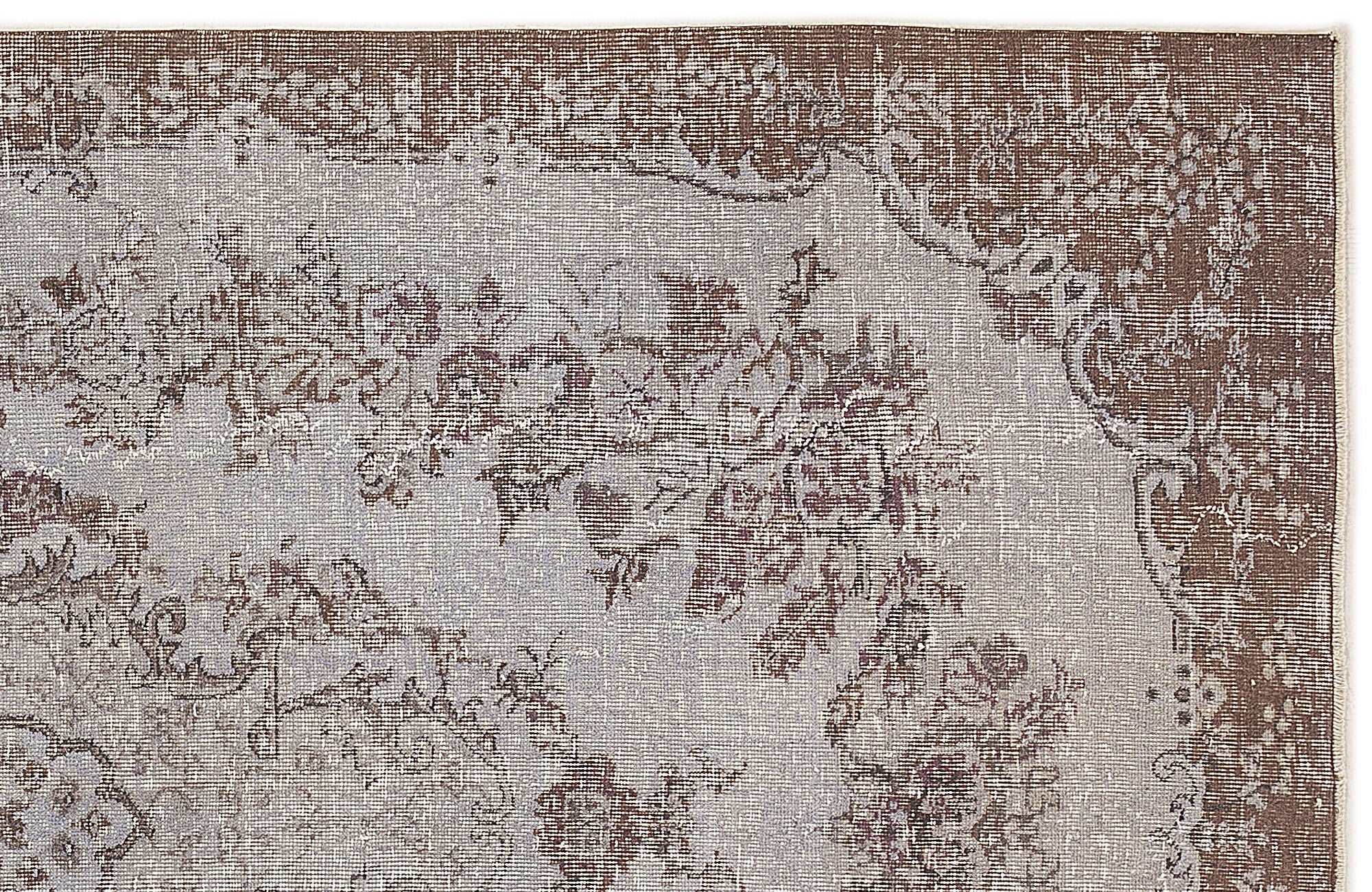 Blue Over Dyed Vintage Rug 5'5'' x 9'4'' ft 164 x 284 cm