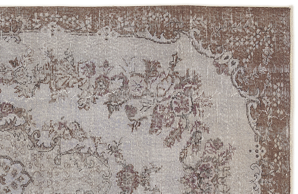 Blue Over Dyed Vintage Rug 5&#39;5&#39;&#39; x 9&#39;4&#39;&#39; ft 164 x 284 cm