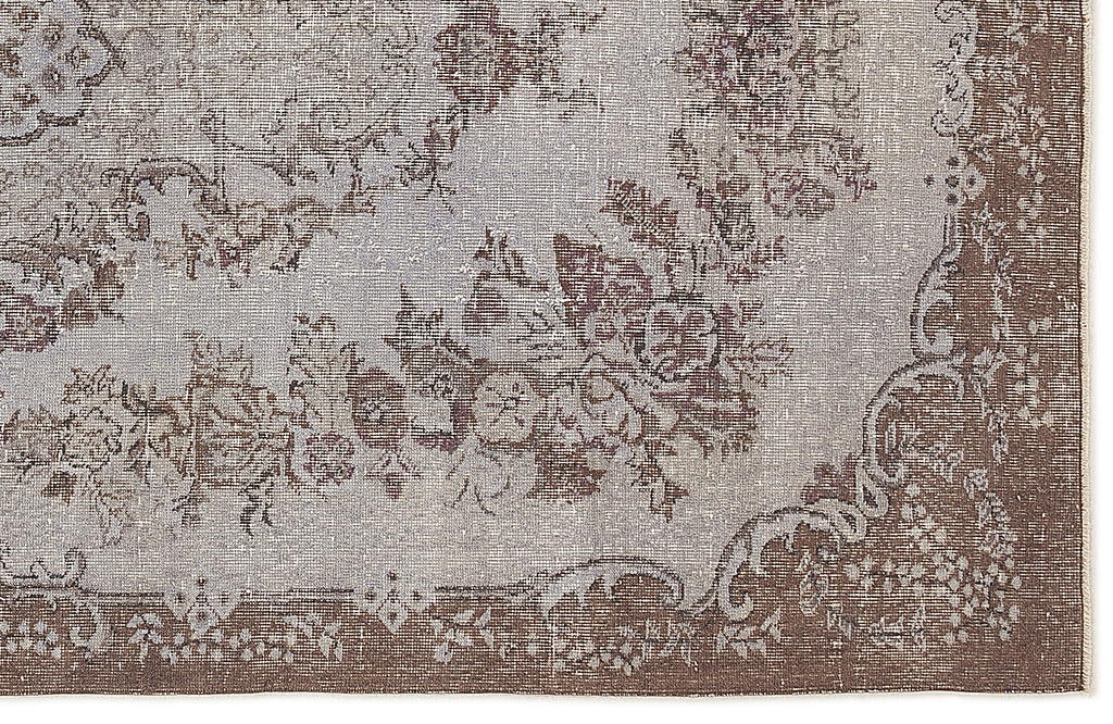 Blue Over Dyed Vintage Rug 5'5'' x 9'4'' ft 164 x 284 cm