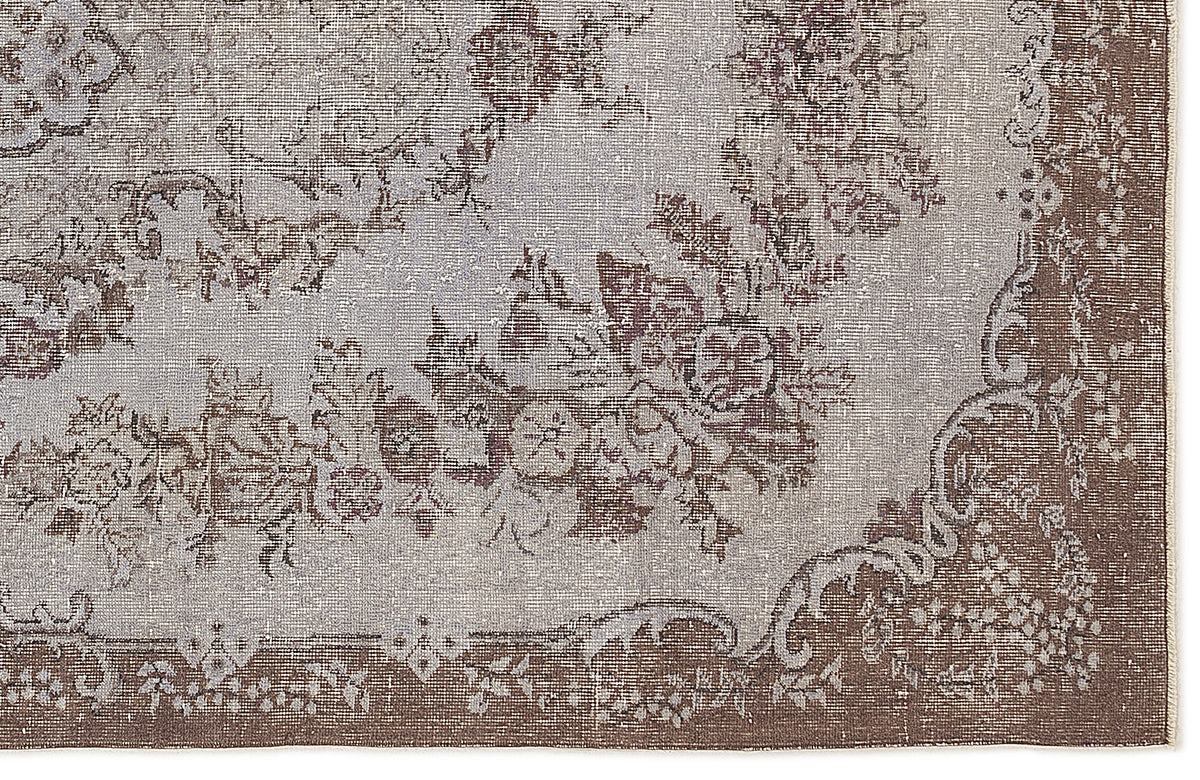 Blue Over Dyed Vintage Rug 5&#39;5&#39;&#39; x 9&#39;4&#39;&#39; ft 164 x 284 cm