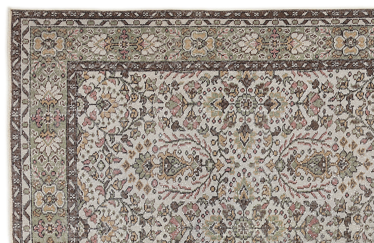 Naturel Over Dyed Vintage Rug 5&#39;4&#39;&#39; x 9&#39;6&#39;&#39; ft 163 x 290 cm