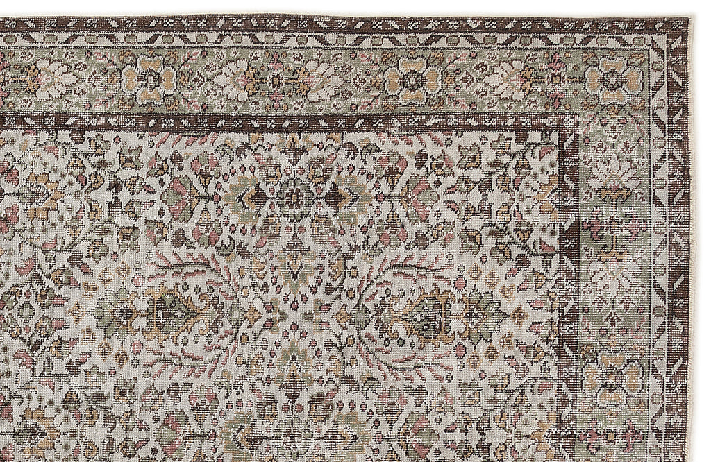 Naturel Over Dyed Vintage Rug 5'4'' x 9'6'' ft 163 x 290 cm