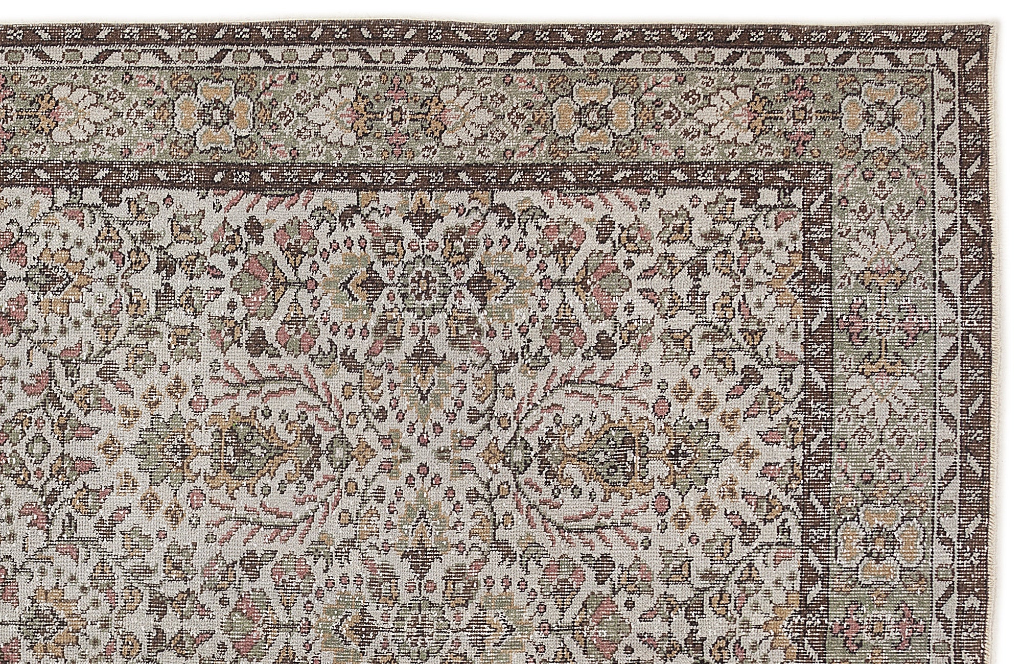 Naturel Over Dyed Vintage Rug 5'4'' x 9'6'' ft 163 x 290 cm