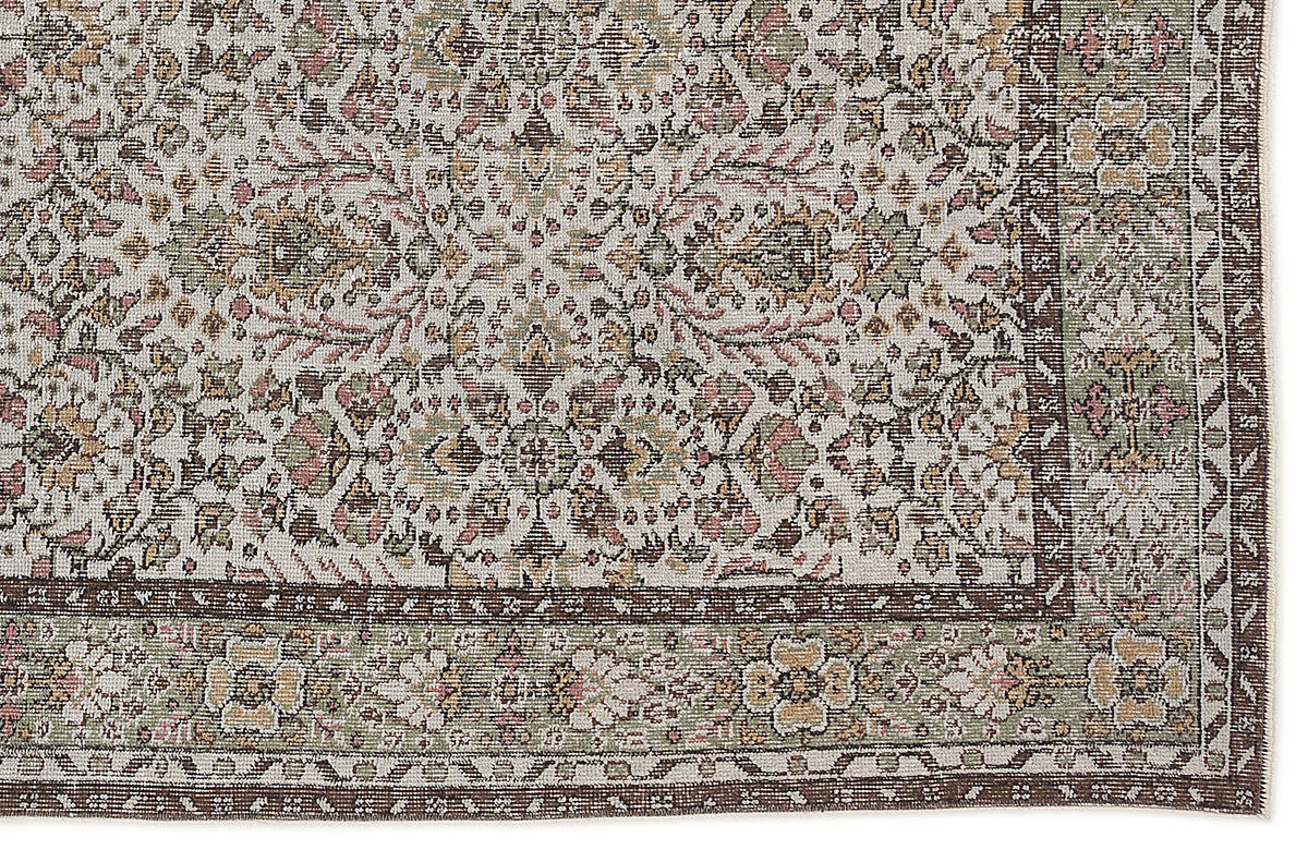 Naturel Over Dyed Vintage Rug 5&#39;4&#39;&#39; x 9&#39;6&#39;&#39; ft 163 x 290 cm