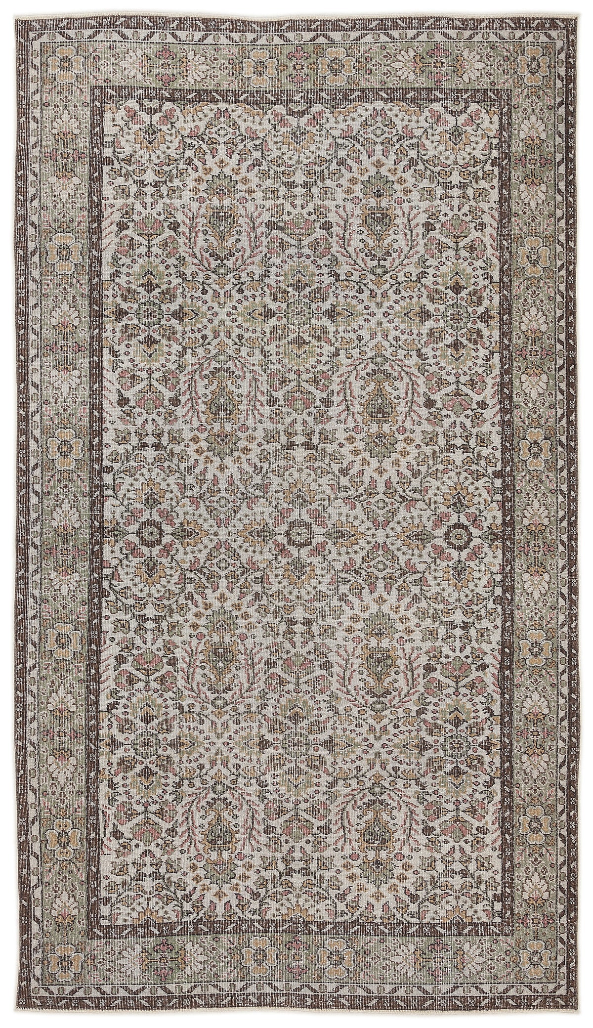 Naturel Over Dyed Vintage Rug 5&#39;4&#39;&#39; x 9&#39;6&#39;&#39; ft 163 x 290 cm