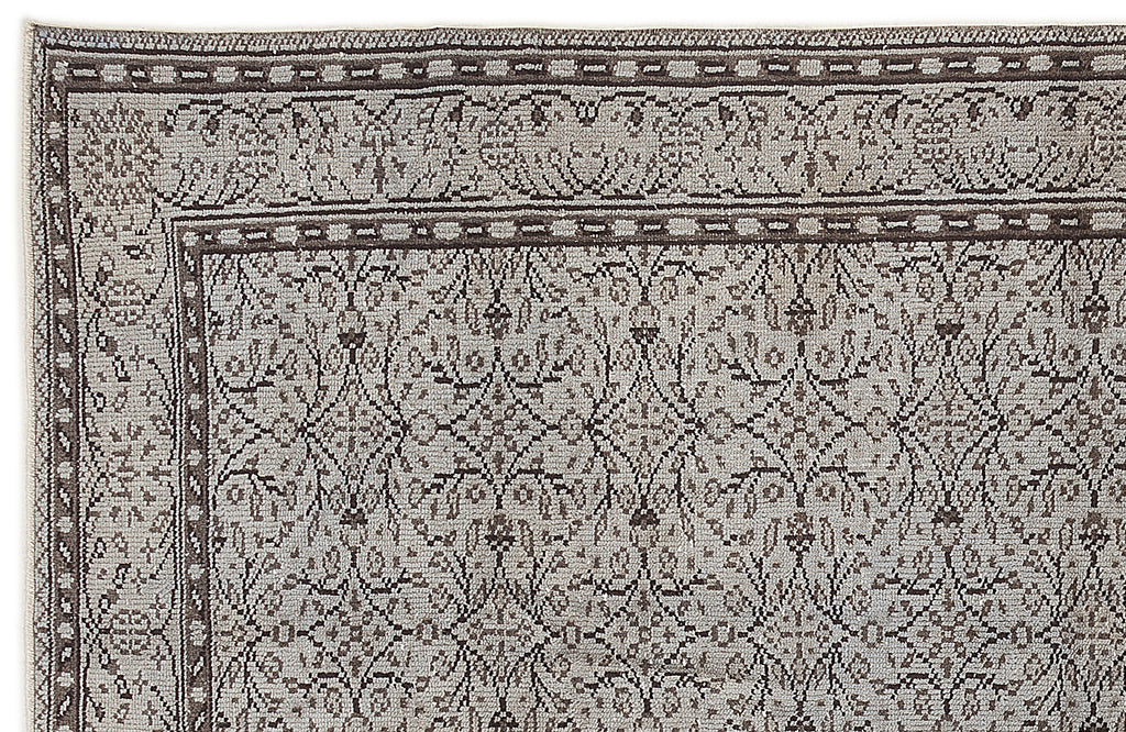 Blue Over Dyed Vintage Rug 4'11'' x 8'10'' ft 150 x 268 cm