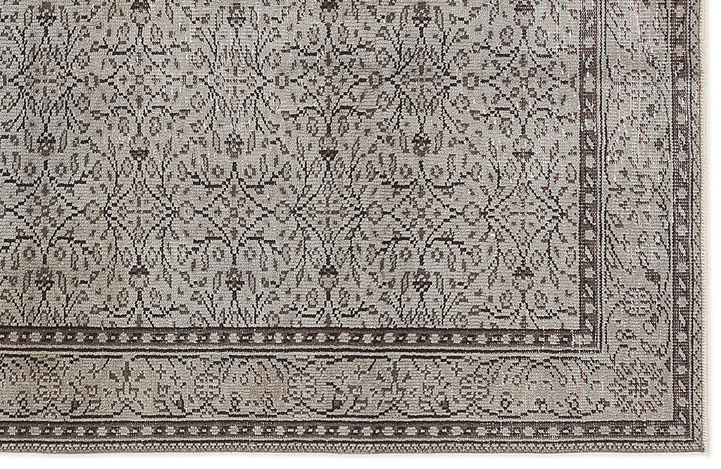Blue Over Dyed Vintage Rug 4'11'' x 8'10'' ft 150 x 268 cm