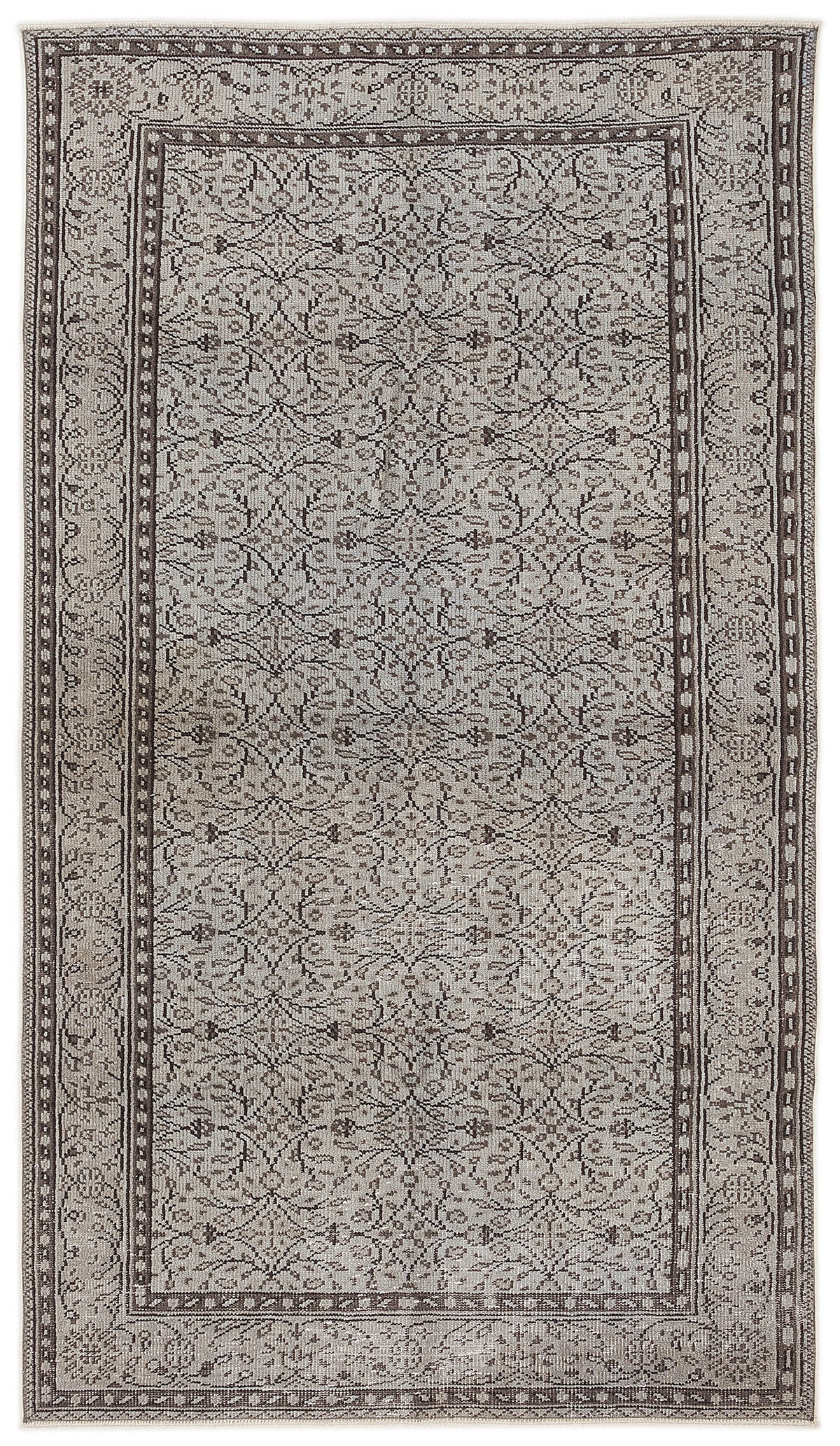 Blue Over Dyed Vintage Rug 4&#39;11&#39;&#39; x 8&#39;10&#39;&#39; ft 150 x 268 cm