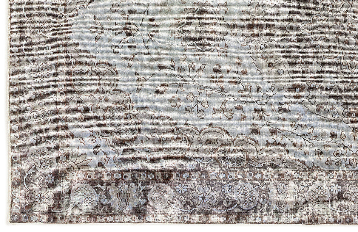 Blue Over Dyed Vintage Rug 5&#39;1&#39;&#39; x 8&#39;7&#39;&#39; ft 156 x 261 cm