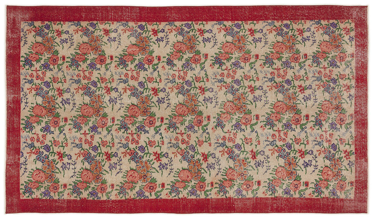 Retro Over Dyed Vintage Rug 5&#39;3&#39;&#39; x 9&#39;6&#39;&#39; ft 160 x 290 cm