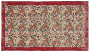 Retro Over Dyed Vintage Rug 5'3'' x 9'6'' ft 160 x 290 cm