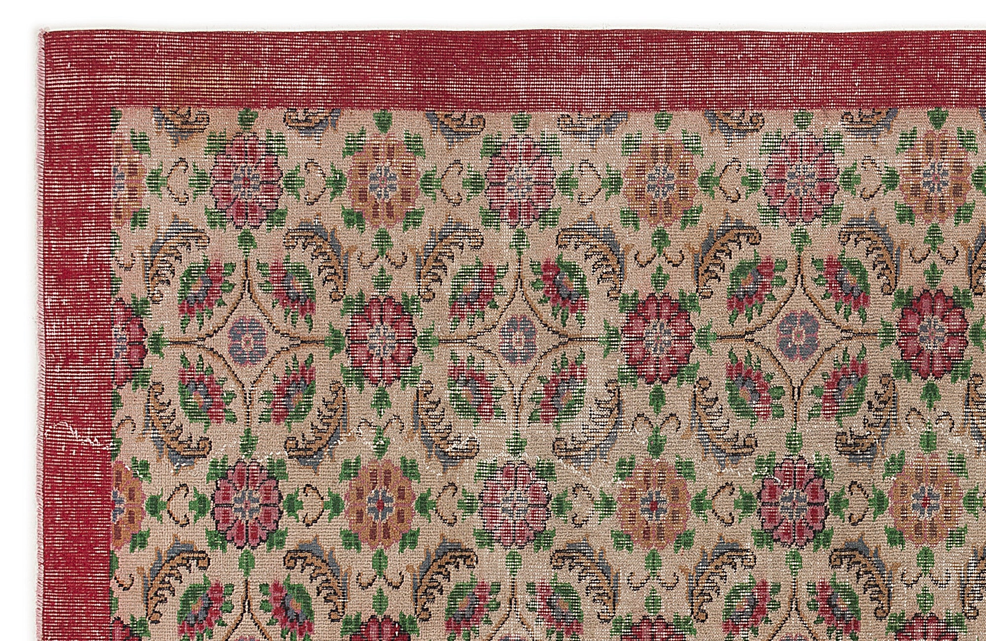 Naturel Over Dyed Vintage Rug 5'11'' x 9'8'' ft 181 x 294 cm